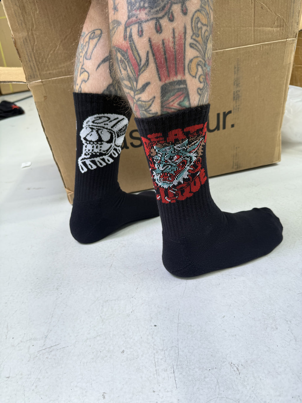 Yokai/Skull 2 Pack of Tube Socks