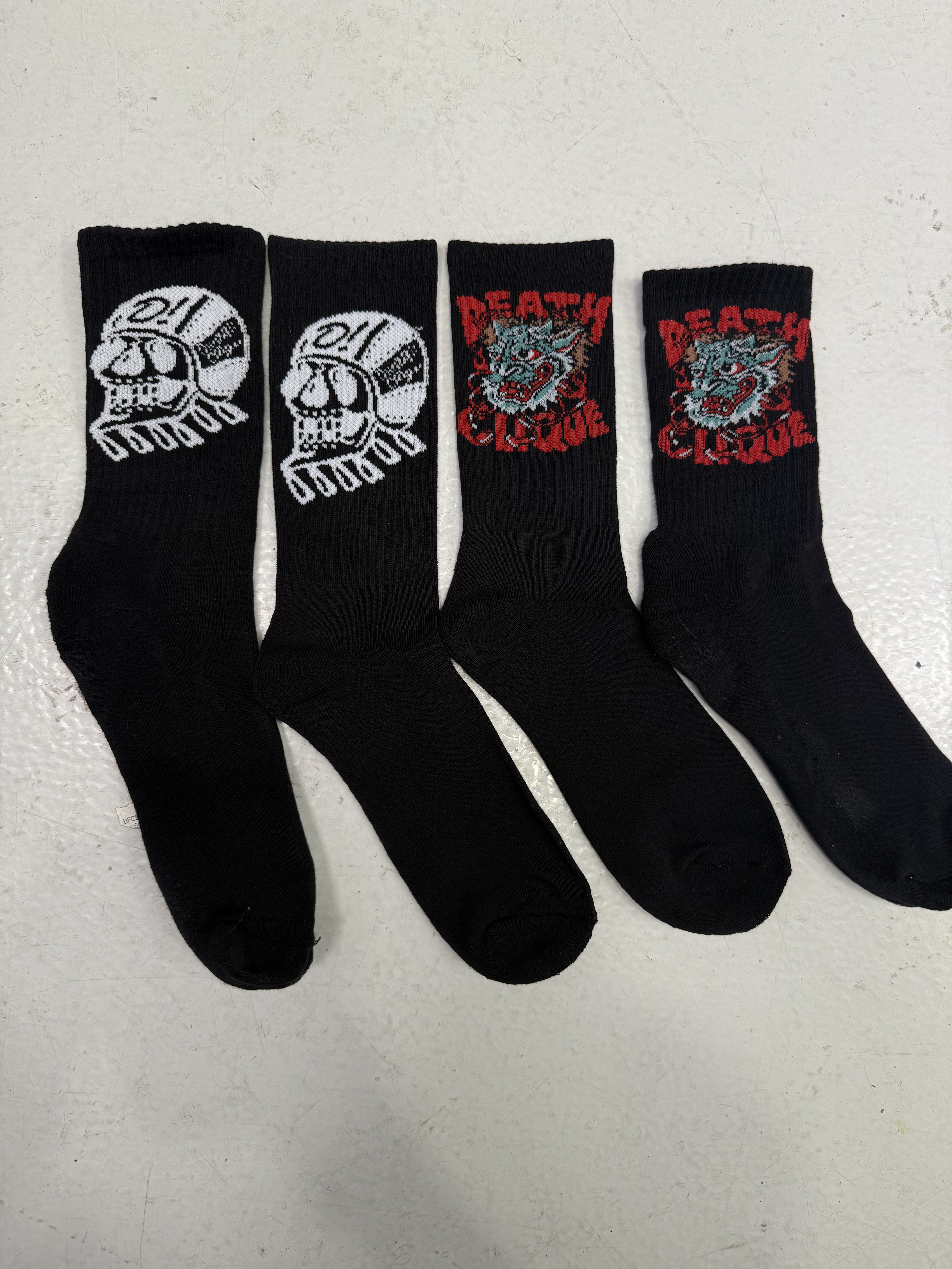 Yokai/Skull 2 Pack of Tube Socks